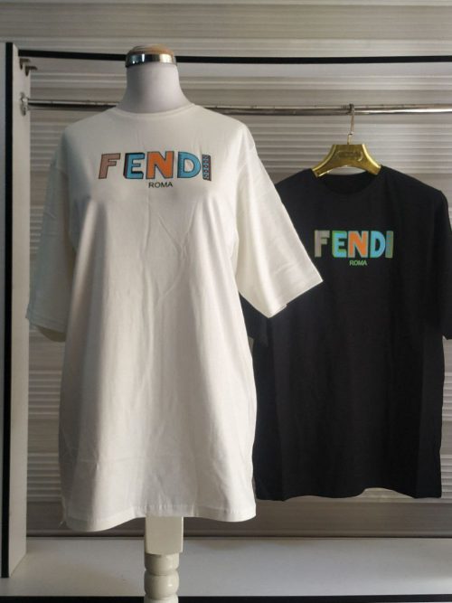 تیشرت لانگ زنانه عمده چاپ FENDI